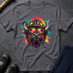 Retro Bison T-Shirt — Charcoal