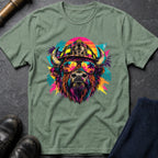 Retro Bison T-Shirt — Sage