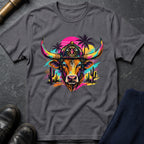Retro Bull T-Shirt — Charcoal