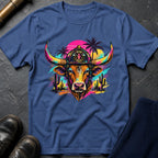 Retro Bull T-Shirt — Heather Indigo
