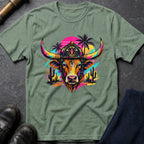 Retro Bull T-Shirt — Sage