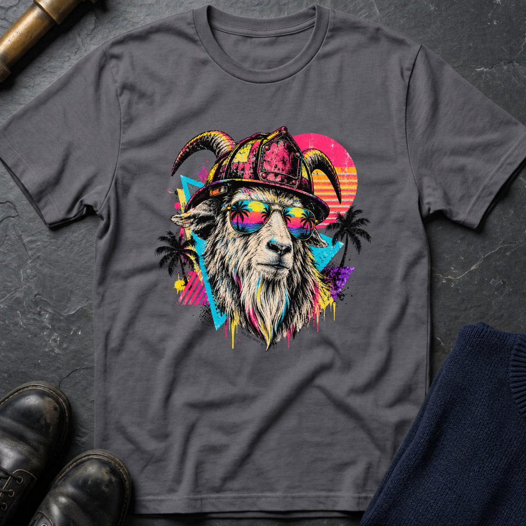 Retro Goat T-Shirt — Charcoal