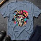 Retro Goat T-Shirt — Stone Blue