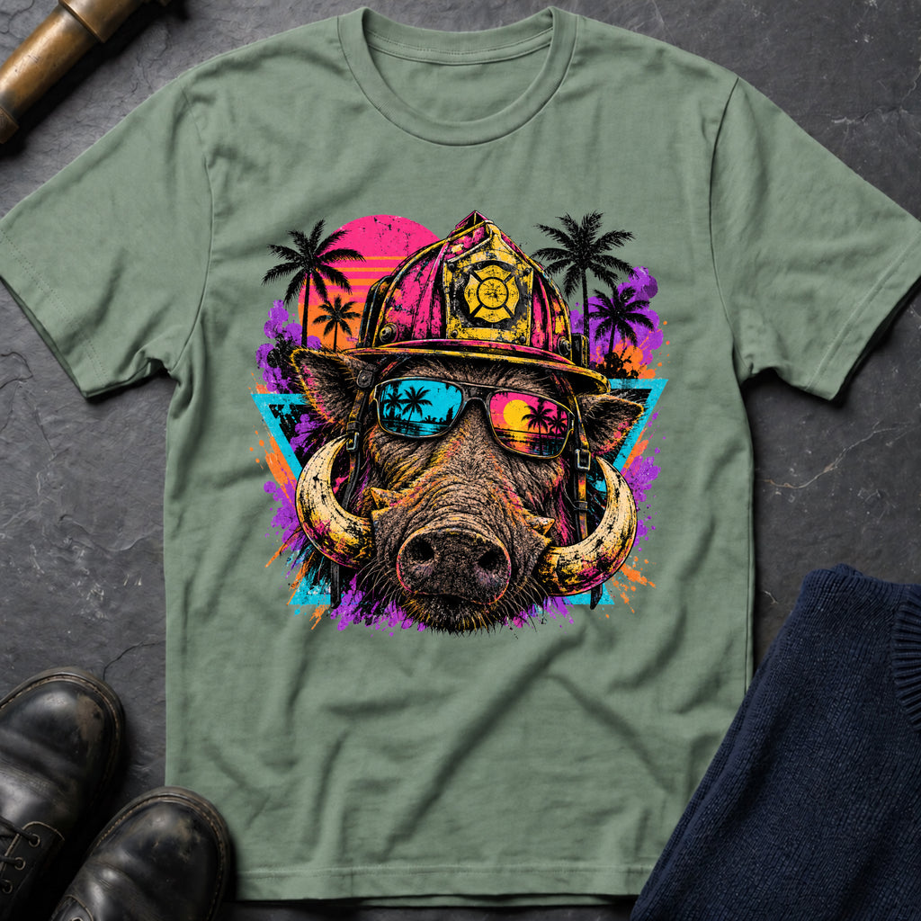 Retro Hog T-Shirt — Sage