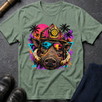 Retro Hog T-Shirt — Sage