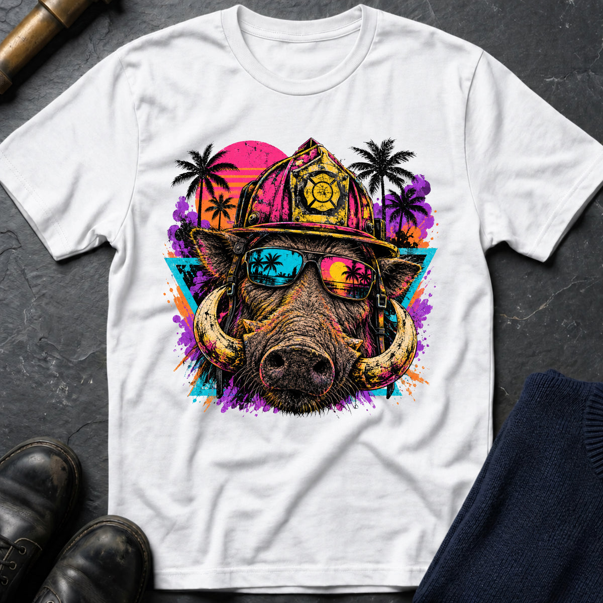 Retro Hog T-Shirt — White