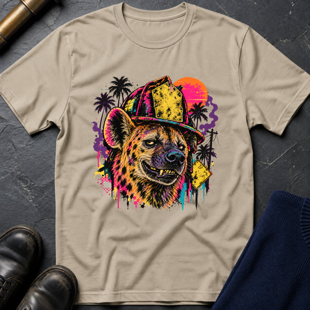 Retro Hyena T-Shirt — Sand